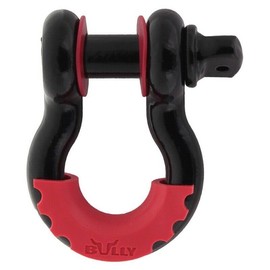 Cobra-Tek Bully Series D Ring Shackles Heavy Duty 3/4" Heavy Duty 4.75 Ton Screw Pin Anchor Shackles Universal Fit for Off-Road Bumper and Vehicle Recovery Rigging Point Tow Shackle Red (1)