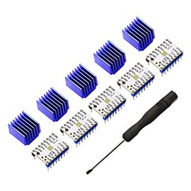 CenryKay TMC2208 3D Printer Stepper Motor Driver, TMC2208 V1.2 Stepper Driver Module with Heat Sink Screwdriver for 3D Printer Controller Mother Boards