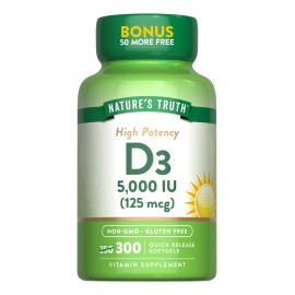 Natures Truth Vitamina D3 5000 Ui 300 Cpsulas Blandas                                                                                                 