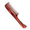 Vega Tortoise Shell Large Sized Step Grooming Comb, Brown