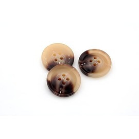 20PCS Resin Round Buttons Craft Sewing Snaps 4 Holes Handmade DIY Accessories (Brown, 20mm)