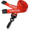 PCL Media Ltd® Visitor Lanyards with Red Metal Plastic Clip