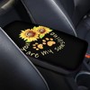 UNICEU Sunflower Dog Paw Car Center Console Cover for Most