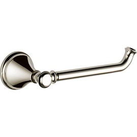 Delta Cassidy (1-Pack) Toilet Paper Holder Polished Nickel Tissue Roll Holder for Bathroom Organization and Storage Single Post Toilet Tissue Holder Wall Bathroom Accessories 79750-PN