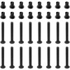 16 Sets Black Hex Socket Nut & Bolt,Furniture Connection Bolts