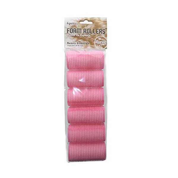 Bonita Home Foam Pink Hair Rollers 6 count Lg, Case
