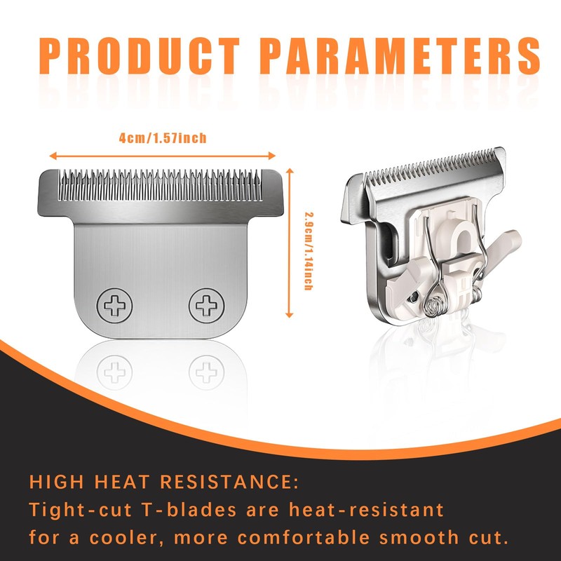 2 Pack T-Blade Detachable 40mm Replacement blades Compatible with Wahl