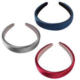 ieron Stirnbänder für Damen, Bänder, Erwachsene Frauen, Boho, breiter Top-Knoten, Turban, Stoff-Haarband, rutschfeste, elastische Haarreifen, modische Haar-Accessoires für Frauen, 3 Stück