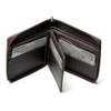 Mens Zip Around Genuine Leather Wallet RFID Blocking Black Brown