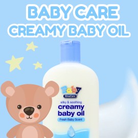 XtraCare Baby Creamy Oil - Silky, Soothing, Fresh Scent - 12 fl oz (3-Pack)