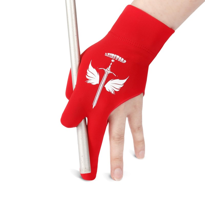 ANIMSWORD 2 Piece/Set Breathable and Comfortable Billiard Pool Gloves Fits