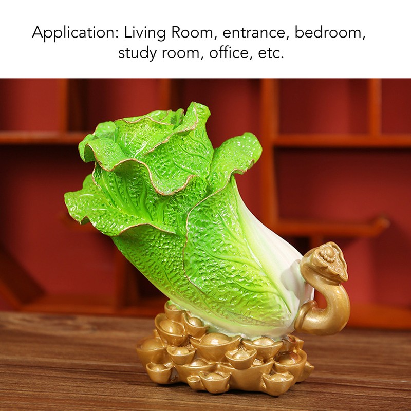 Lucky Cabbage Crafts Chinese Bai Cai Ornament Resin Feng Shui