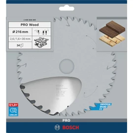 Bosch 1 x PRO Wood Circular Saw Blade for Table Saws with Expansion Slots (for Softwood, Hardwood, Diameter mm, Professional Accessories Table Saw)