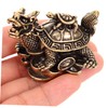 Mobestech Retro Copper Dragon Turtle Figurine Desktop Decor Unique Metal