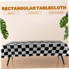 KOMBIUDA Simple Decorative Tablecloths 2pcs Large Rectangle Checkered Party Tablecloths
