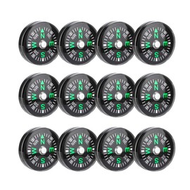 Joyzan Button Compass, Mini Pocket North Compass Survival Watch Band Bracelets Small Portable Dial Strap Tiny Lightweight Compass Set for Outdoor Activities Hiking Camping Boating Touring Kids 12 Pack