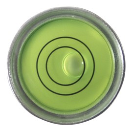 Small Metal Round Circular Bulls Eye Spirit Bubble Level (Green Liquid) Circular - Surface Level Tool Clock Camera Hobby Tripod Caravan