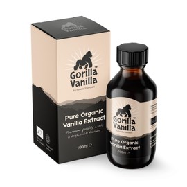 Gorilla Vanilla - Pure Organic Vanilla Extract for Baking - 100ml - By Foodie Flavours