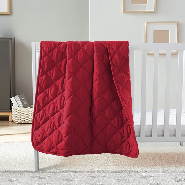 FLXXIE Machine Washable Microfiber Down Alternative Toddler Comforter, Super Soft