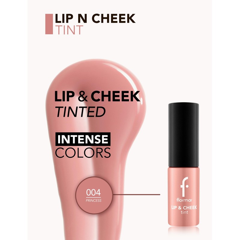 Flormar Lip & Cheek Tint 004 Princess - Highly Pigmented