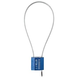 Steel Security 2.5MM Cable Seals Pull Tight with Aluminum Lock Body, Blue, 10 PCS, J. J. Keller & Associates, Inc.