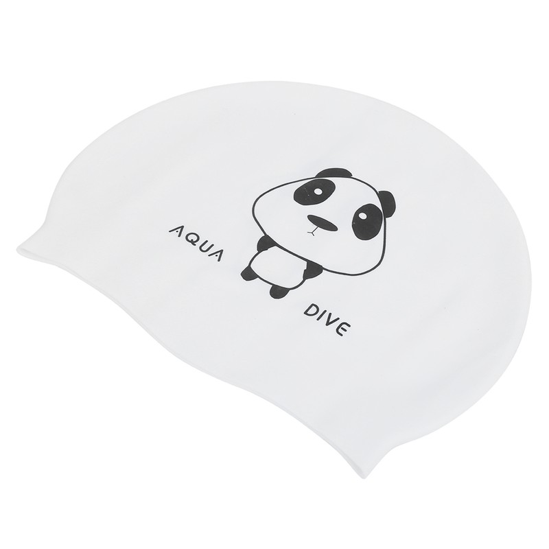 2Pcs Silicone Swimming Cap Hat Cartoon Cute Universal Type for