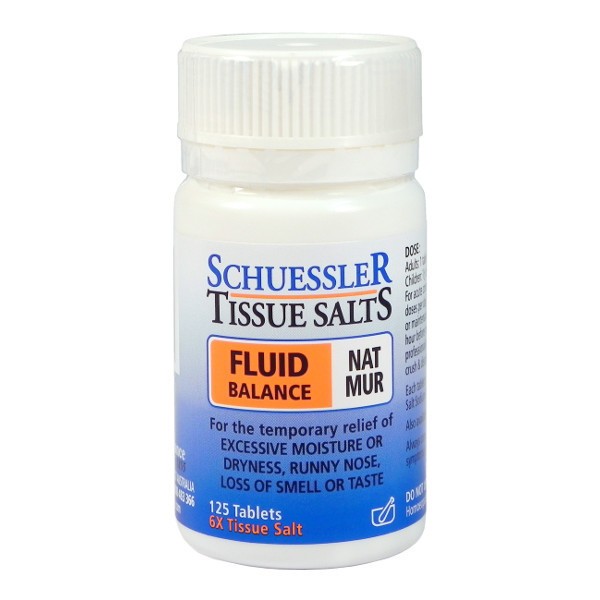 Schuessler Tissue Salts NAT MUR - Fluid Balance Tablets - 125 tablets