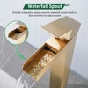 Waterfall Bathroom Faucet, Single Handle Bathroom Faucets for 1 Hole