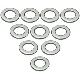 AERZETIX - C49199 - Set of 10 Flat Washers Universal M7 Stainless Steel A2 - Outer Diameter 14 mm - Thickness 1.5 mm - DIN125