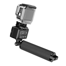 Sea frogs RGB Video Light with 3 Cold Shoe Waterproof 40m 360deg Full Color Portable Underwater Lights Compatible with GoPro Hero 12/11/10/9 (SL-105-GO-KIT)