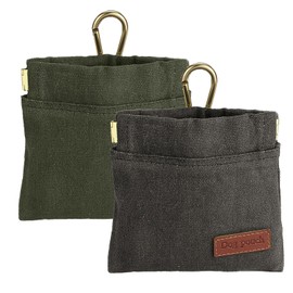 VZZNN 2PC Dog Treat Pouch,Dog Training Treat Reward Bag,Portable Puppy Hand Free Dog Walking Bag,Auto Closing Dog Food Dispenser,Behavior Aids for Puppy Travel or Outdoor(Green+Grey)