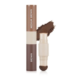 EONFAVE EONFAVE Zweifarbig Wasserdicht Haarpuder, Haarsofortige Deckunge Volumen Puder, Lang Anhaltend Kaschieren Retouch Haaransatz Puder For Breiten Stirnseite Haaransatz Farbe (02 braun & mittelbraun)