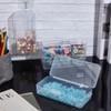 BENECREAT 4 Packs Rectangle Plastic Container Box, 18x7.5x4.7cm Clear Storage
