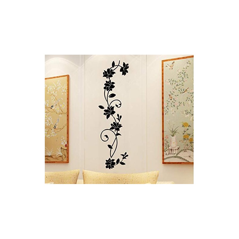 COVPAW® Wall Sticker XXL Flowers Tendril Rose Wall Sticker Mural