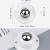 Deear Self Adhesive Caster Wheels for Furniture,Storage Box,Trash Can,PC Stainless