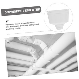 Uonlytech Funnel Strainer Rain Barrels Downspout Filter Rainwater Collection Barrel Downspout Diverter Downspout Adapter Rain Gutter Diverter Water Diverter Plastic Suite White Drain