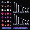 56PCS 14G Pregnancy Belly Button Rings with Replacement Balls, Anti-Sensitive