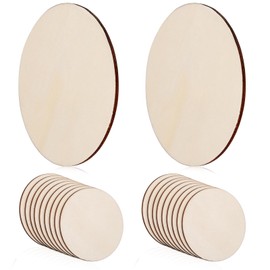 VICASKY Wooden Rings 8 cm Wooden Plates Round Wooden Discs for Crafts Wooden Discs for Crafts 8 cm Diameter Natural Wooden Plate Round Cutouts for Tree Disc