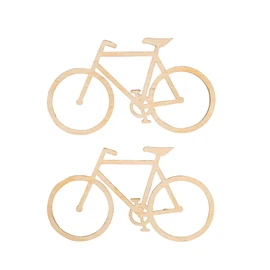 Rayher Wooden bicycle, decoration, miniature bicycle, wood, FSC certified, natural, 2 pieces, 10.8 x 6.2 cm, money gift for cyclists, 46693505