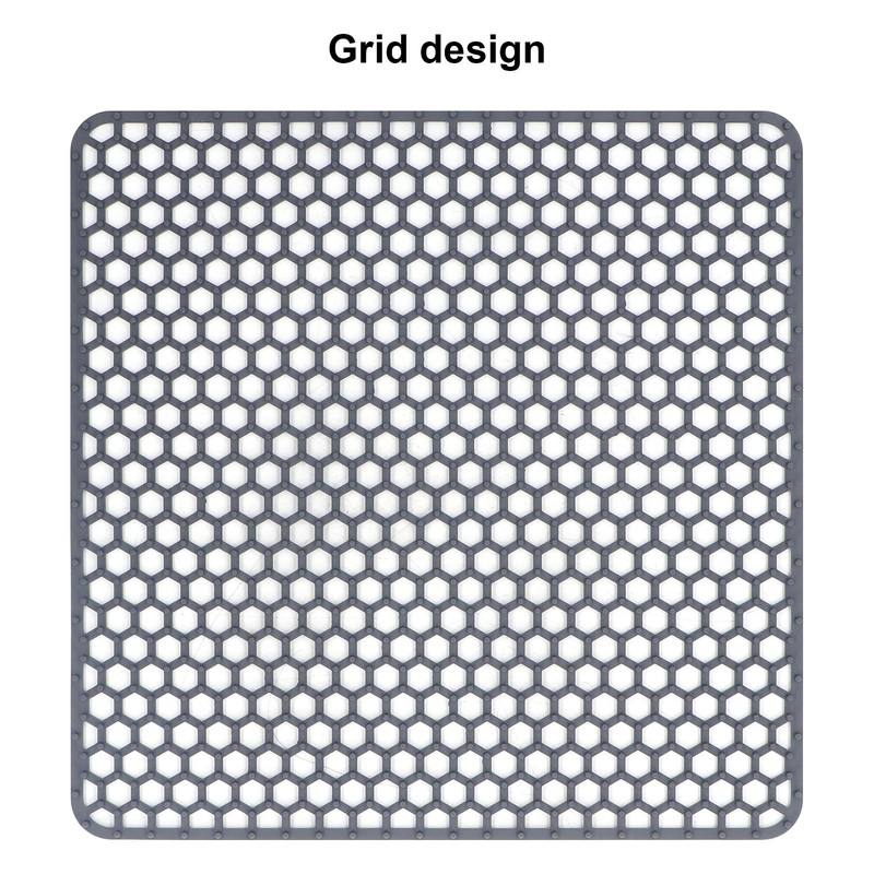 Sink Mat Silicone Durable Grid Design Anti Slip Sink Protection