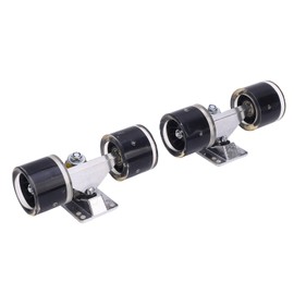 Depisuta Lightweight Skateboard Wheels Set, 3.2 Inch Square Trucks with PU Magnetic Core Friction Flash Wheels, for Small Cruiser Boards Aluminum Alloy (Black)