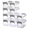 BSTKEY 10 Pcs Plastic Small Storage Containers with Lids, Clear