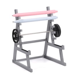 BOXOB Funny Barbell Rack Pen Holder, Mini Squat Rack Pen Holder Gym Themed Barbell Desk Pen Organizer Unique Gift for Fitness Enthusiasts Weightlifting Fans Dresser Office Desk Decor