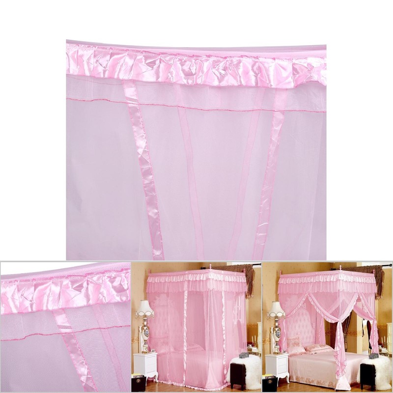 Luxury Princess Four Corner Post Bed Curtain Canopy Netting Mosquito