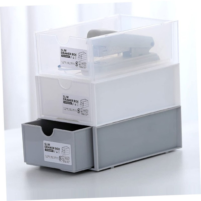 STOBOK 2pcs Collapsible Storage Box Drawer Home Office Storage Jewelry