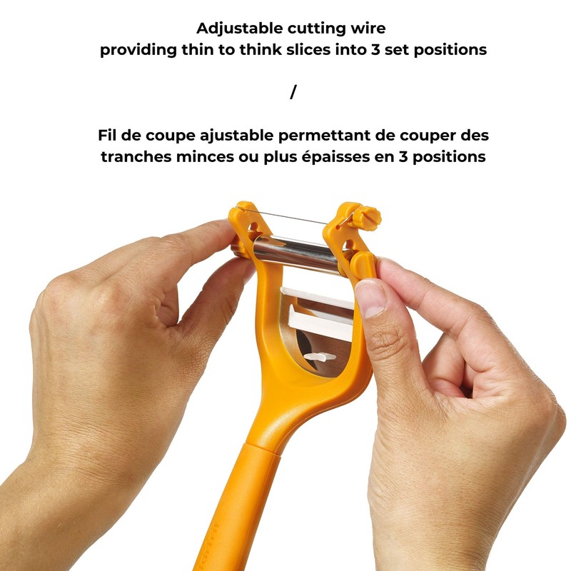Starfrit 2-in-1 Cheese Slicer - Stainless Steel, Adjustable Wire, Extra