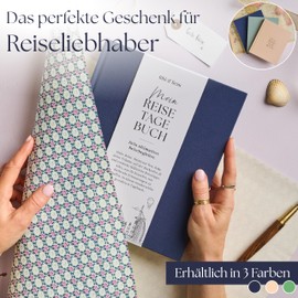 Bibi & Beau Travel Journal & Adventure Journal - Scrapbook for up to 16 Travels (Cream)