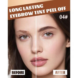Easy Peel Off Eyebrow Gel, Chocolate Tattoo Eyebrow Gel Easy Peel Off, Waterproof Long Lasting Brow Tinted Stain, Last Up to 3 Days, Sweatproof Transfer-proof gel para cejas with Brush for Women-04