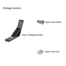 BLCCLOY 6Pcs 1010 120 Degree Angle Bracket 1" x 1" 10 Series Aluminum Extrusion 60deg Joint Connector Brace for Slot 60° Corner Joiner 120deg 1020 1 Inch Extruded Aluminium Profile