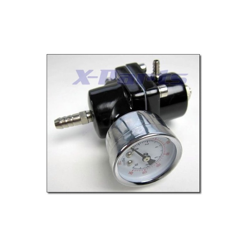 Benzindruckregler 0–7 bar Universal Black Adjustable